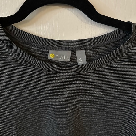 Zella Grey Striped Longsleeve T-Shirt | Size XL - Picture 6 of 6